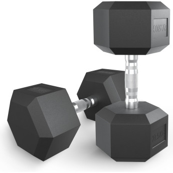 Гантель гексагональная UNIX FIT обрезиненная 27,5 кг / шт.